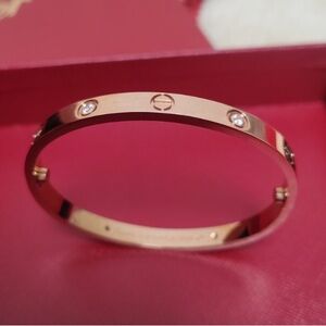 Cartier wide four-diamond classic bracelet